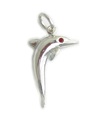 Charm de plata de ley con delfines .925 x 1 Charms de delfines