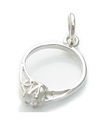 Engagement Ring sterling silver charm .925 x 1 Love charms