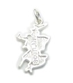 Mappa della Scozia ciondolo in argento sterling .925 x 1 Charms di mappe scozzesi