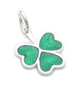 Shamrock Clover Lucky charm i sterling silver .925 x 1 berlocker