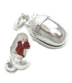 Charm ouverture gland en argent sterling .925 x 1 Glands Breloques écureuil