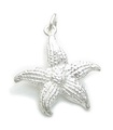 Charm de plata de ley con estrella de mar .925 x 1 Charms de animales marinos