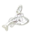 Fish sterling silver charm .925 x 1 Fishes charms