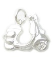 Motor Scooter charm i sterling silver .925 x 1 moped skotrar charm