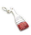 Pennello in argento sterling charm .925 x 1 Pennelli per pittore charms