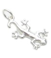 Eidechse Sterling Silber Charm .925 x 1 Eidechsen Reptilien Echsen Charms