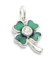 Shamrock Clover Lucky charm i sterling silver .925 x 1 berlocker