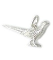 Fagiano charm in argento sterling .925 x 1 fagiani uccelli selvaggina charms