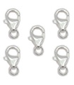 5 x 13 mm Hummerlås Clips Triggerbeslag i sterlingsilver