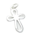 Kreuz Sterling Silber Charm-Anhänger .925 x 1 Kreuz Charms-Anhänger