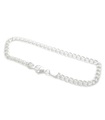 Apx 8 tums sterlingsilver armband med dubbla trottoarkanter .925 x 1