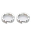 2 x 6 mm delade ringar sterling silver .925 charmnyckelringar