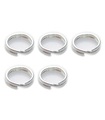 5 anillos partidos de 6 mm en plata de ley .925 dijes llaveros anillos