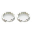 2 x 7 mm delade ringar sterling silver .925 charmnyckelringar