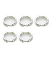 5 anillos partidos de 7 mm de plata de ley .925 dijes llaveros anillos