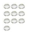 10 x 7 mm delade ringar sterling silver .925 charmnyckelringar