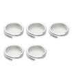 5 x 8 mm delade ringar sterling silver .925 charmnyckelringar