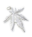 Pendentif à breloque en argent sterling feuille de cannabis .925 x 1 Pendentifs drogues