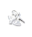 Sestante SMALL charm in argento sterling .925 x 1 Charms di navigazione Sestanti