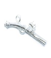 Pistol Gun sterling silver charm .925 x 1 Guns and Pistols charms