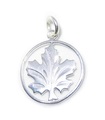 Charm de plata de ley con hoja de arce .925 x 1 Charm de hojas de arce de Canadá