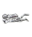 Scuba Diver charm i sterling silver .925 x 1 Dykningsdykare