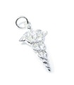 Caduceus charm i sterling silver .925 x 1 Personal av Hermes Medical Charms