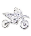 Motorrad Scrambler Sterling Silber Charm-Anhänger .925 x 1 Motorsport