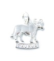 Taurus the Bull SMÅ charm i sterling silver .925 x 1 Zodiac charm