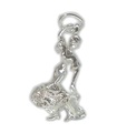 Charm en plata de primera ley bailaora flamenca .925 x1 Charms baile --SFP