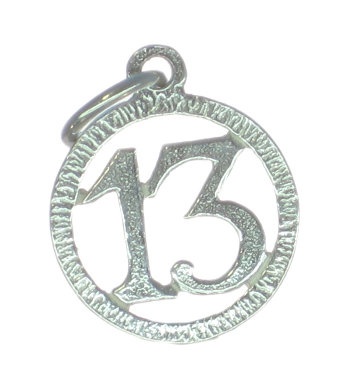 13th birthday sterling silver charm .925 x 1 Birthdays