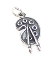 Artist Palett charm i sterlingsilver .925 x 1 Färger & målarcharmar --SFP