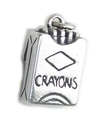 Charme en argent sterling de crayons .925 x 1 Charmes de crayon --SFP