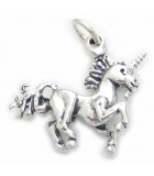 Encantos de plata unicornio