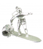 Charms de plata para el esquí acuático y el surf