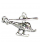 Hubschrauber Silber Charms